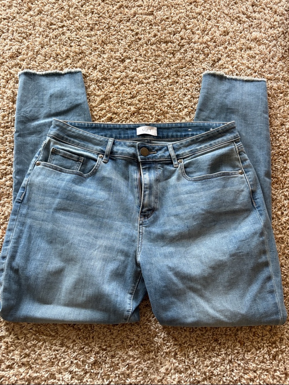 LOFT Light Blue Ankle Cropped Jeans